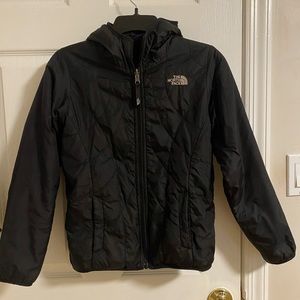 The North Face reversible jacket, black, girl’s size medium (10/12)